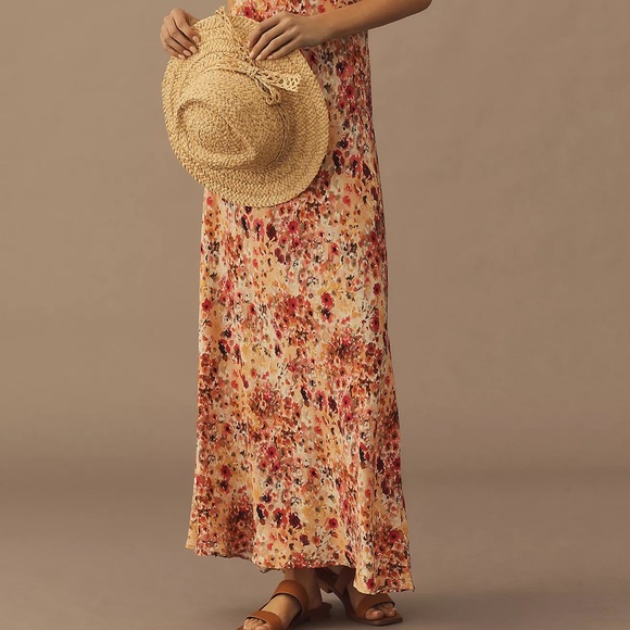 Favorite Daughter The Blackberry Maxi Dress Floral Anthropologie Pink Size L NWT - Picture 5 of 10